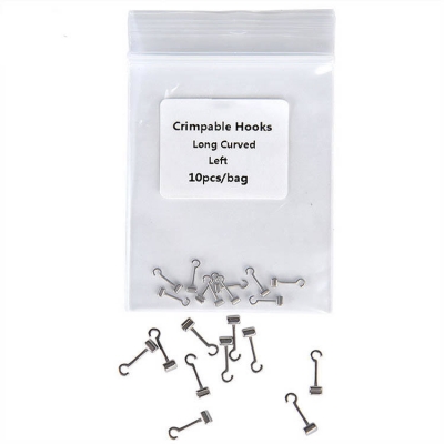 Crimpable hooks Long curved
